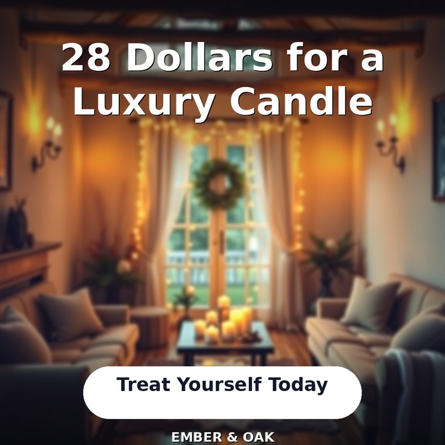 Sample ad creative: Ember and Oak candle, price angle